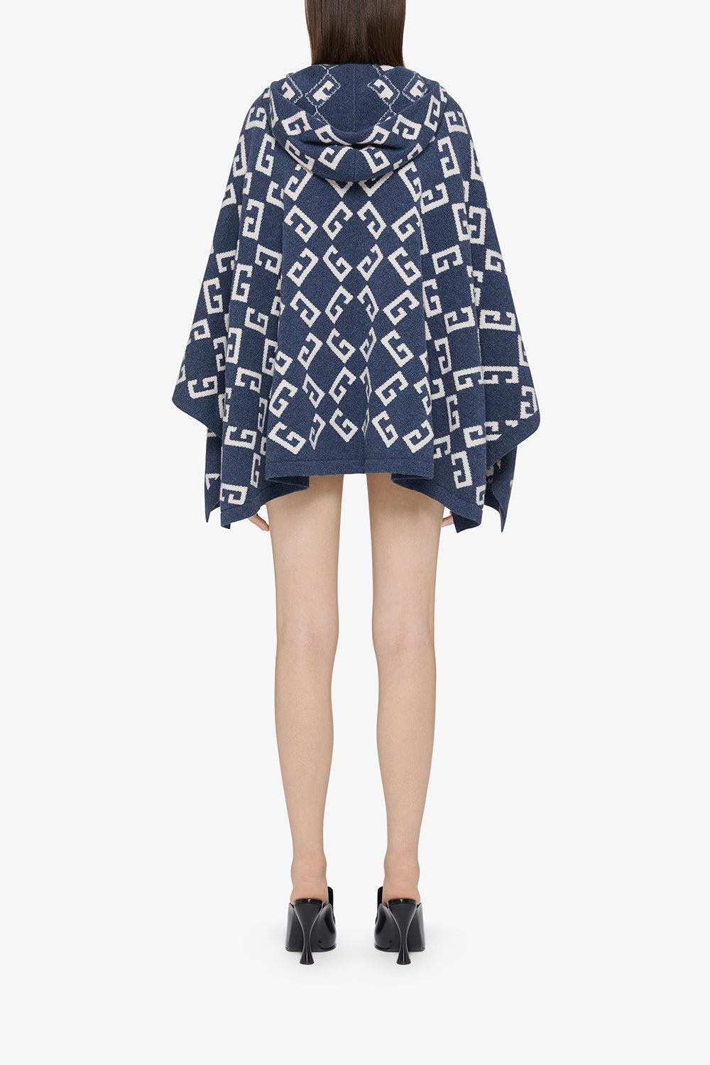 Hooded Poncho-DENIMBLU-XS-CLOTHINGTOPPONCHO-GIVENCHY