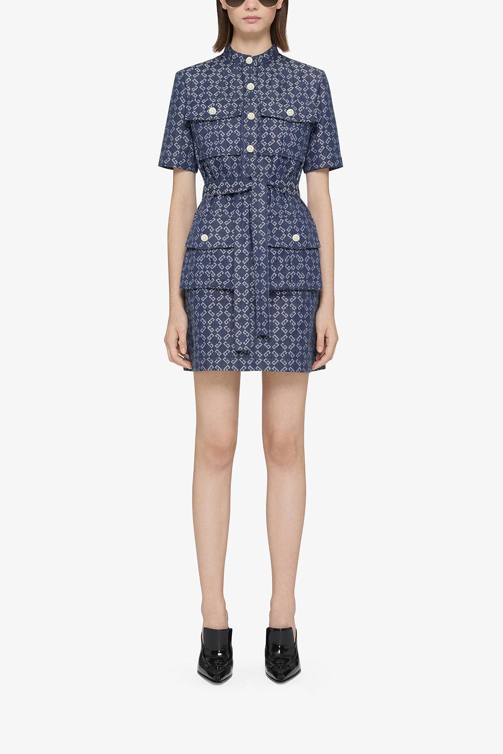 Monogram Short Dress-DENIMBLU-36-CLOTHINGDRESSCASUAL-GIVENCHY