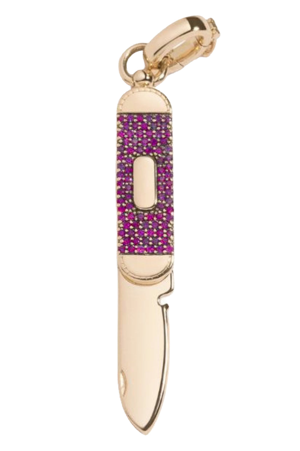 Pink Sapphire Balance Pocketknife Pendant