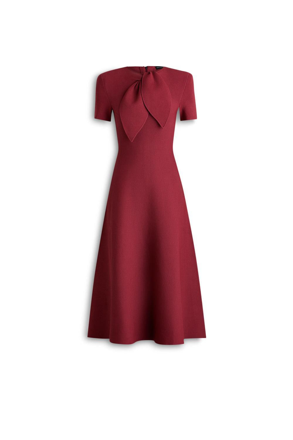 Cravat Midi Dress-DK SFFRN-XS-CLOTHINGDRESSCASUAL-SCANLAN THEODORE