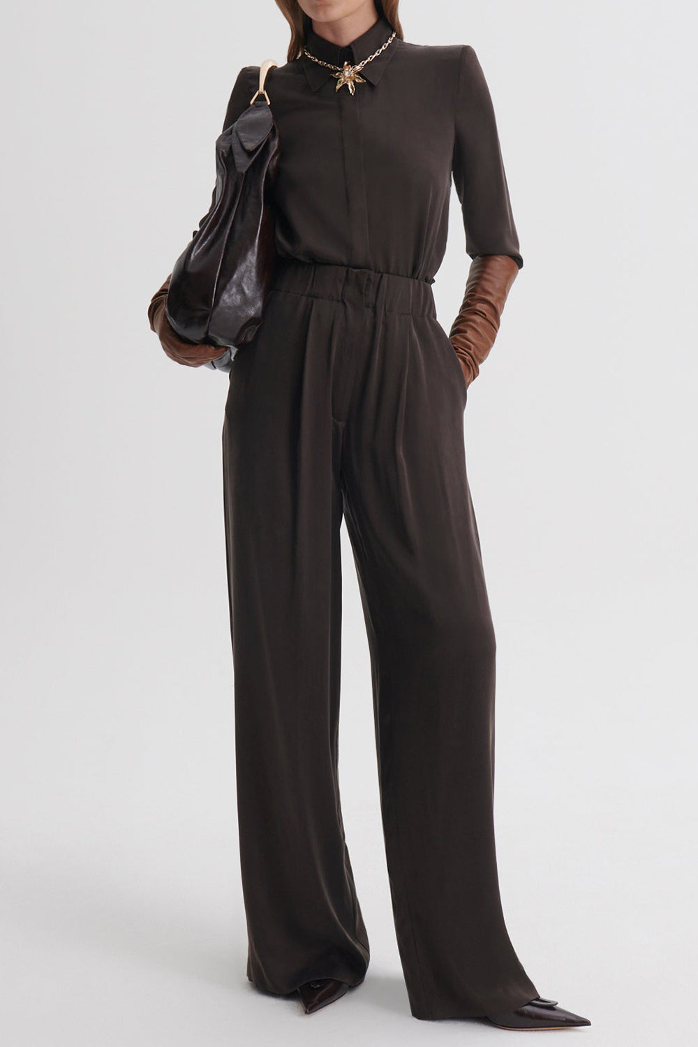 Sueded Silk Trouser