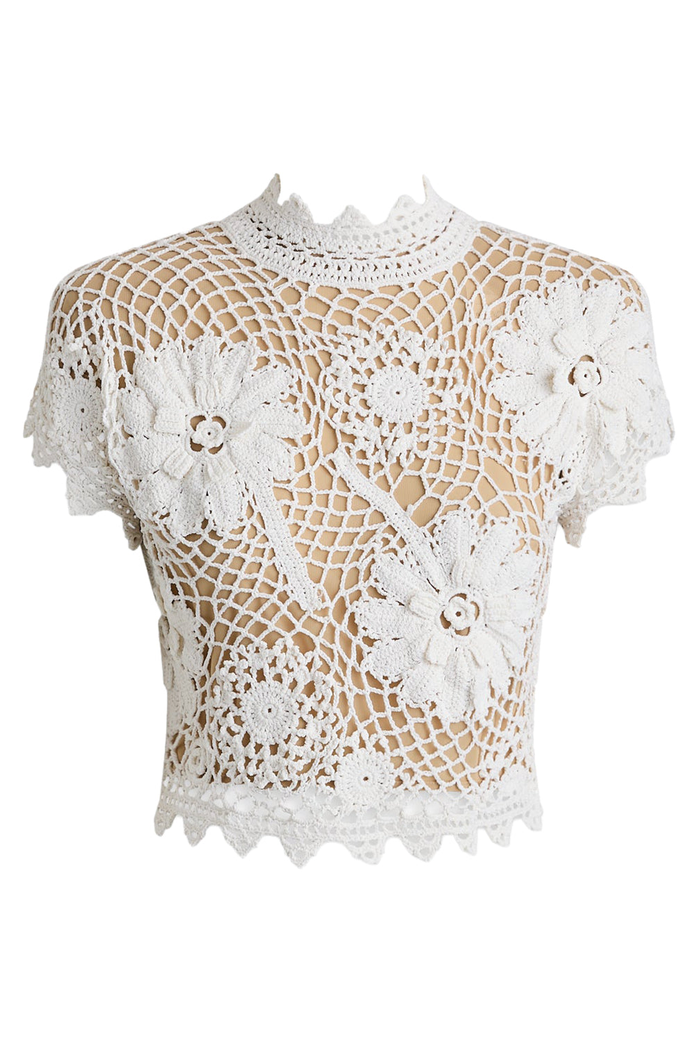 Short Sleeve Crochet Top