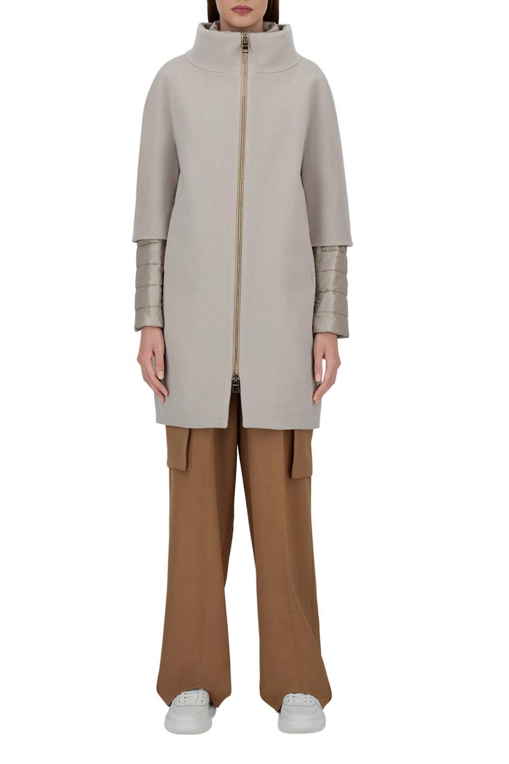 Luxury Wool Herno Cocoon Coat-BEIGE-40-CLOTHINGJACKETCASUAL-HERNO