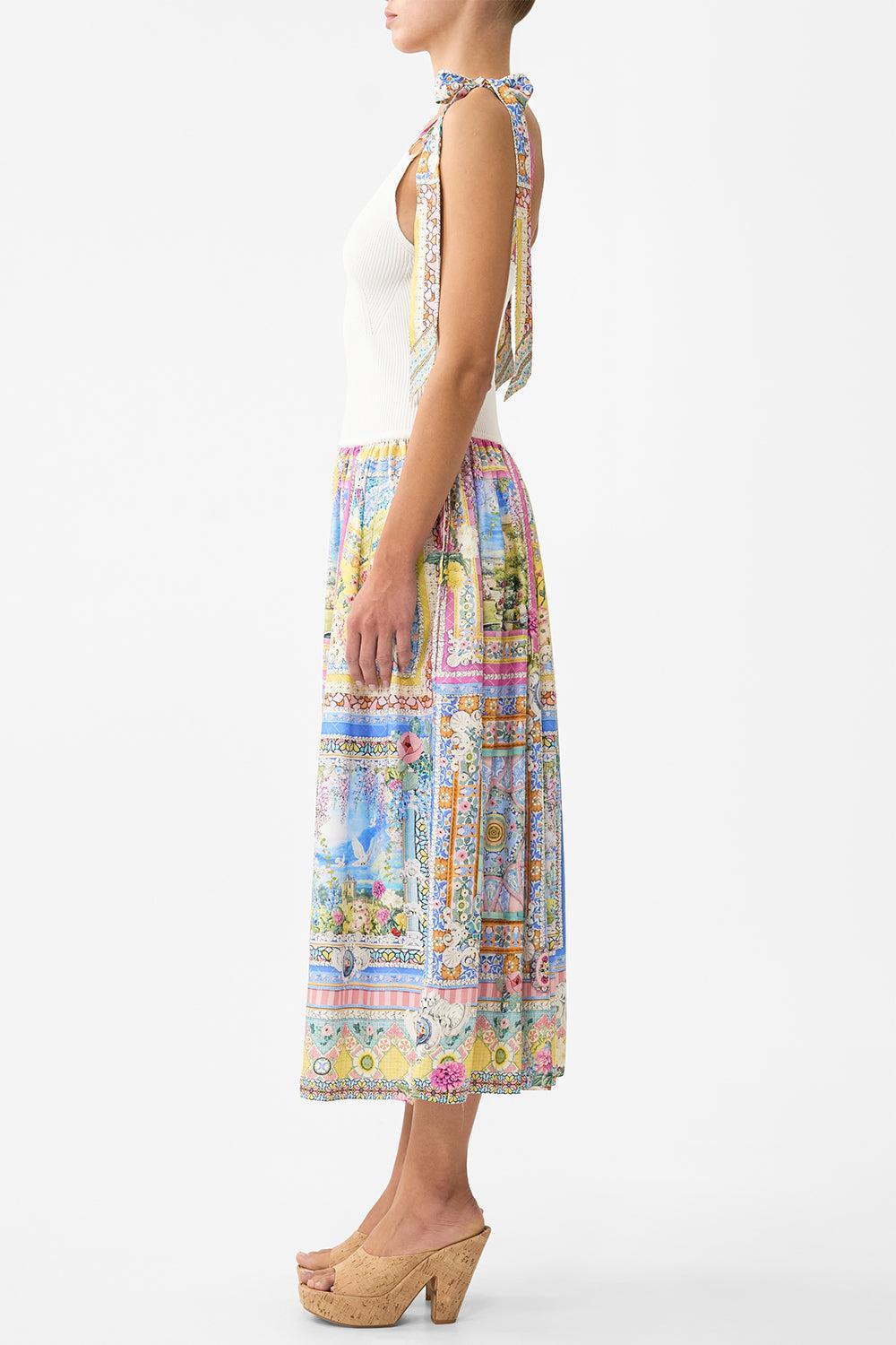 Bodice Splice Midi Dress-MULTI-P/S-CLOTHINGDRESSCASUAL-CAMILLA