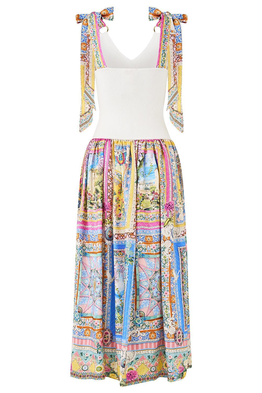 Bodice Splice Midi Dress-MULTI-P/S-CLOTHINGDRESSCASUAL-CAMILLA
