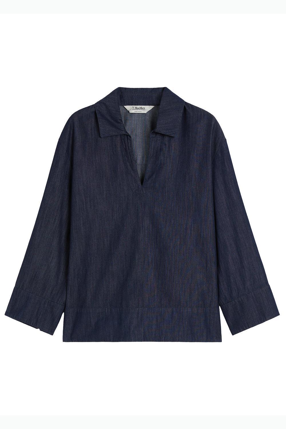Caterina Shirt-MDNTBLUE-4-CLOTHINGTOPBLOUSE-MAX MARA