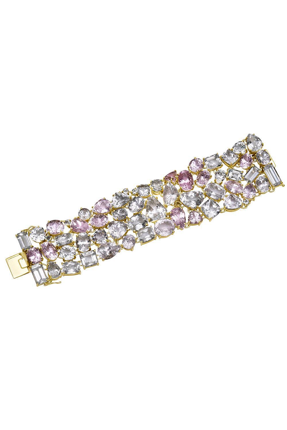Kunzite Collection Bracelet-YELLOW GOLD-JEWELRYFINE JEWELBRACELET O-GRAZIELA