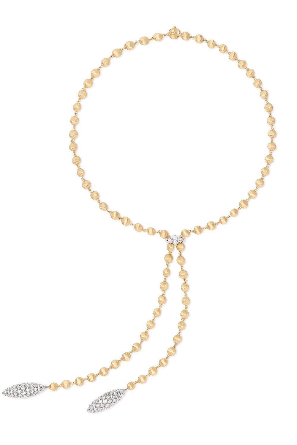 Diamond Drop Africa Necklace-YELLOW GOLD-JEWELRYFINE JEWELNECKLACE O-MARCO BICEGO