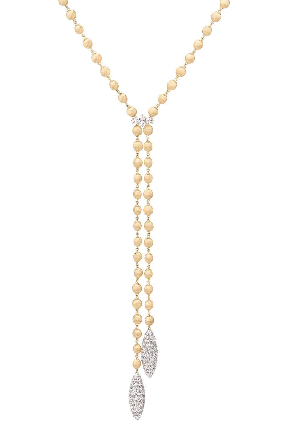 Diamond Drop Africa Necklace-YELLOW GOLD-JEWELRYFINE JEWELNECKLACE O-MARCO BICEGO