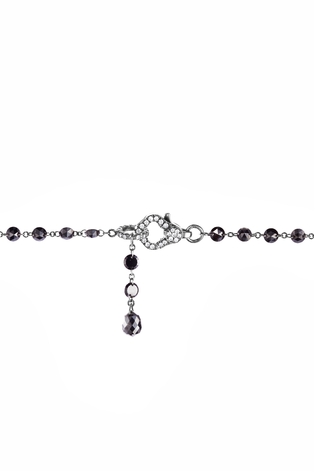 Black Diamond Ethereal Chain Necklace-WHITE GOLD-JEWELRYFINE JEWELNECKLACE O-64 FACETS