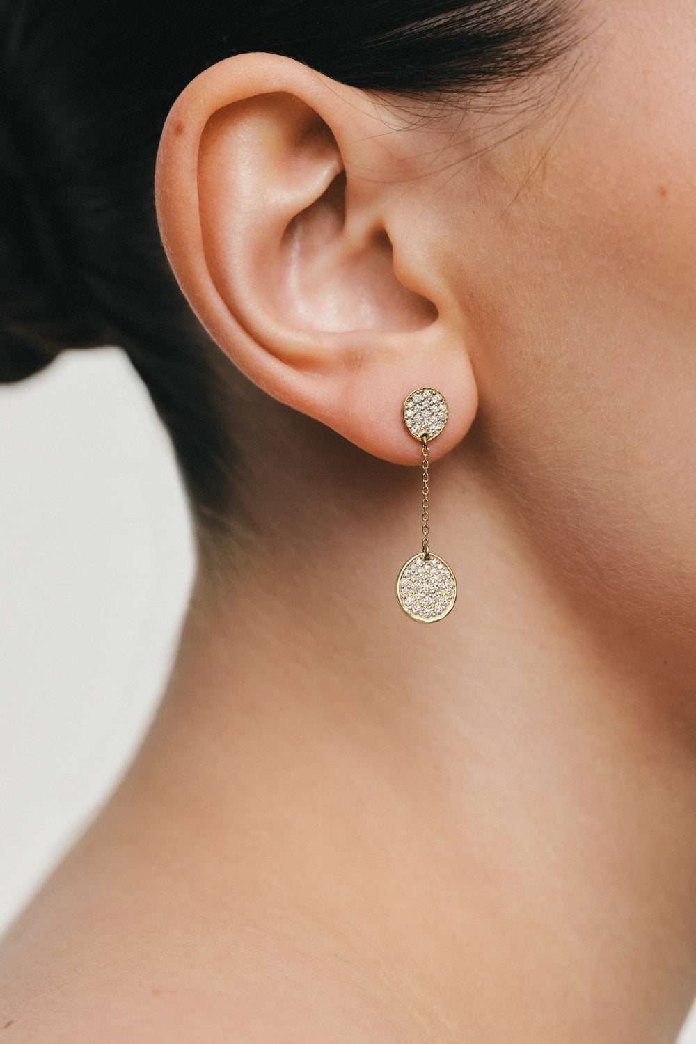 Diamond Classic Flat Drop Earrings