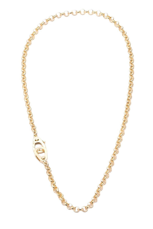 Sister Hook - Medium Belcher Chain Choker Necklace-YELLOW GOLD-16-JEWELRYFINE JEWELNECKLACE O-FOUNDRAE