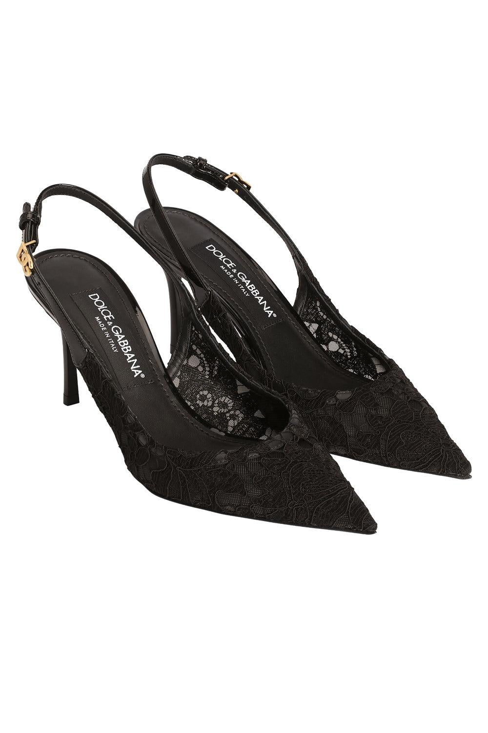 Elegant Slingback-BLACK-35.5-SHOEMULE-DOLCE & GABBANA