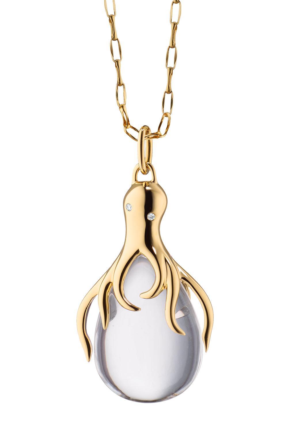 "Intuition" Octopus Necklace-YELLOW GOLD-17-JEWELRYFINE JEWELNECKLACE O-MONICA RICH KOSANN