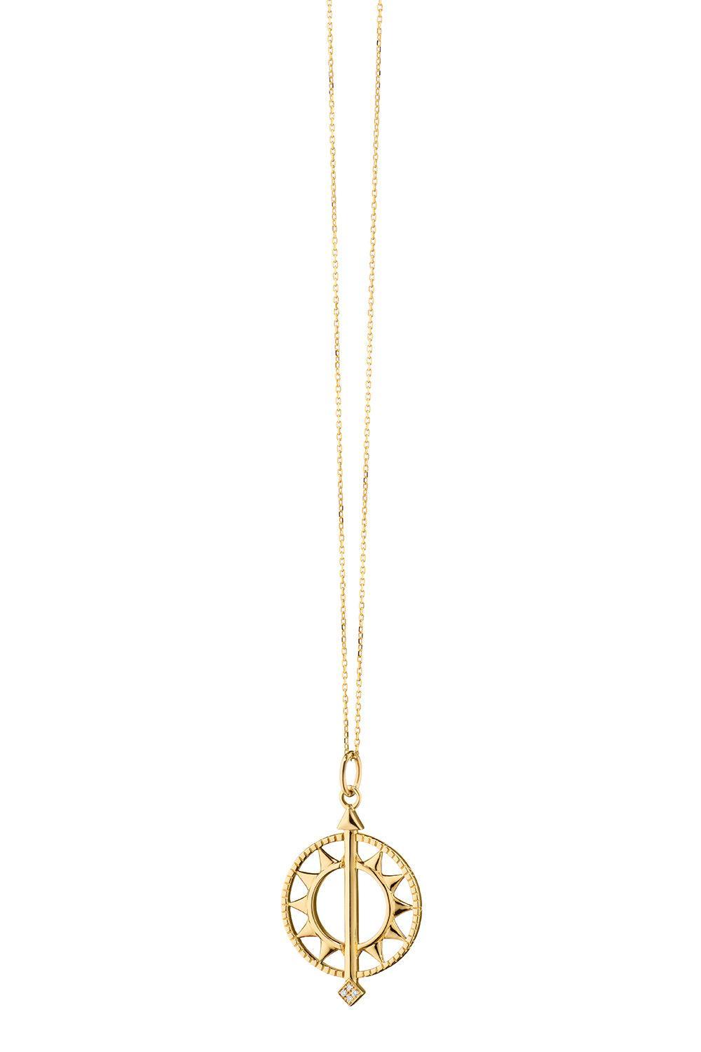 Diamond Time Is Precious Necklace-YELLOW GOLD-JEWELRYFINE JEWELNECKLACE O-MONICA RICH KOSANN