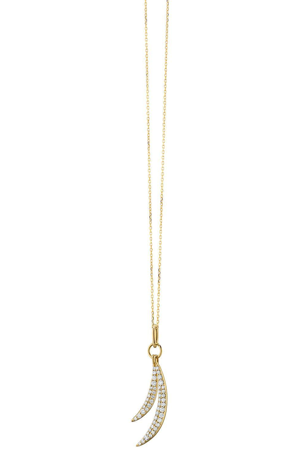Diamond Birds Of A Feather Necklace-YELLOW GOLD-JEWELRYFINE JEWELNECKLACE O-MONICA RICH KOSANN