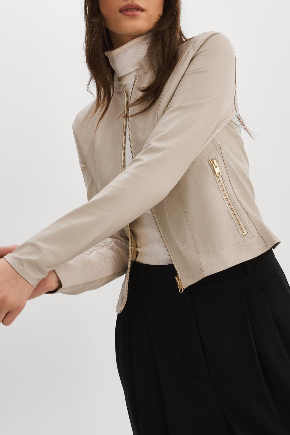 Chapin Reversible Jacket - Bone Gold-BONEGOLD-XS-CLOTHINGJACKETLEATHER-LAMARQUE