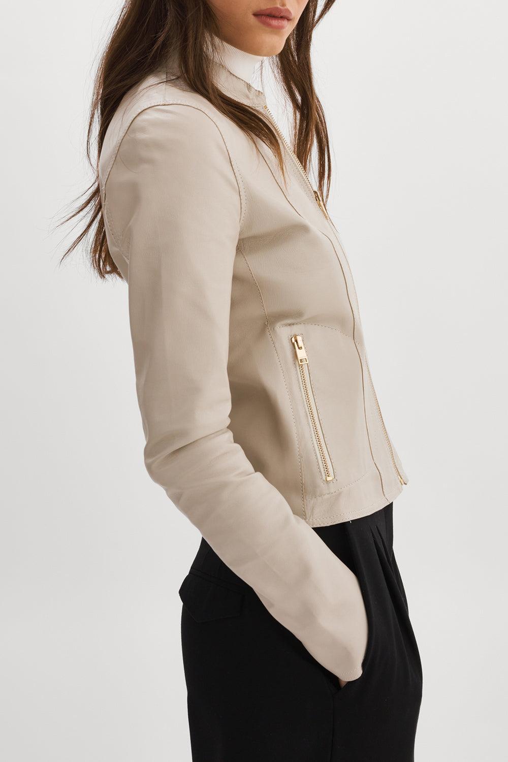 Chapin Reversible Jacket - Bone Gold-BONEGOLD-XS-CLOTHINGJACKETLEATHER-LAMARQUE