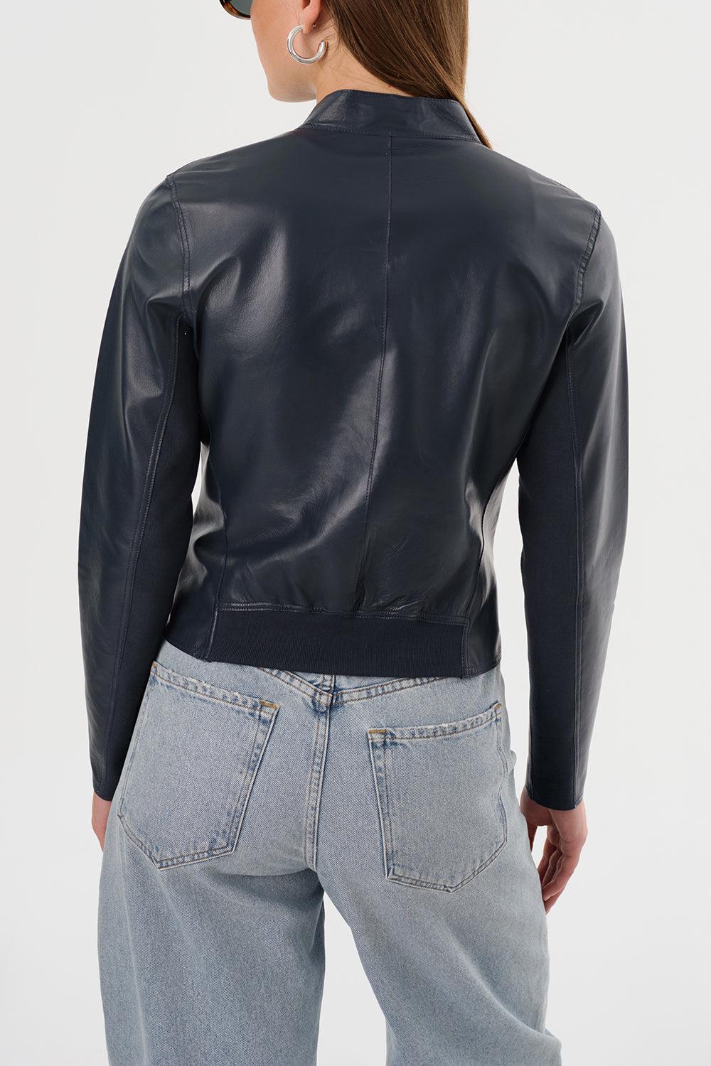 Chapin Reversible Jacket - Navy Silver-NVY/SILV-S-CLOTHINGJACKETLEATHER-LAMARQUE