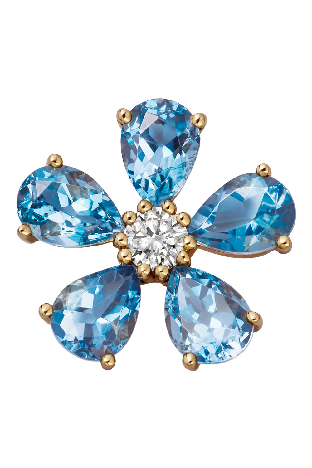 Aquamarine Diamond True Blue Periwinkle Charm