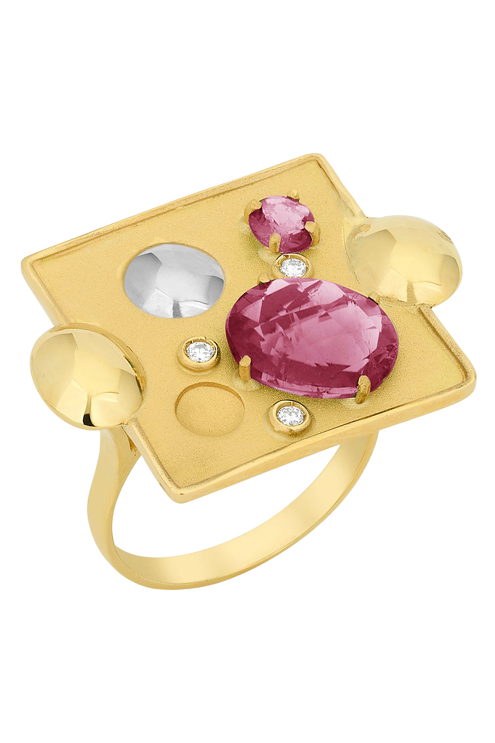 Pink Tourmaline Rocks Ring