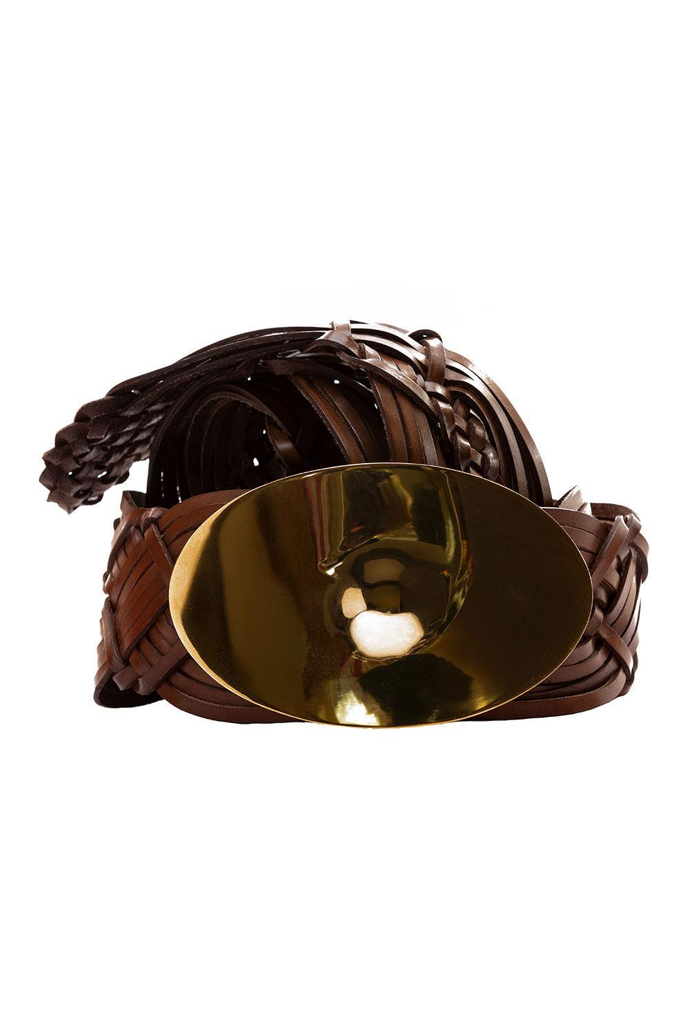 Clarissa Belt-BROWN/GOLD-XS-ACCESSORIEBELTS-SILVIA TCHERASSI