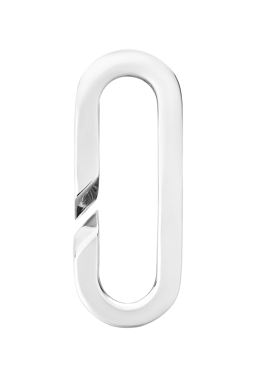 Open Link Paperclip Pendant - White Gold-WHITE GOLD-JEWELRYFINE JEWELPENDANT-BIZZOTTO