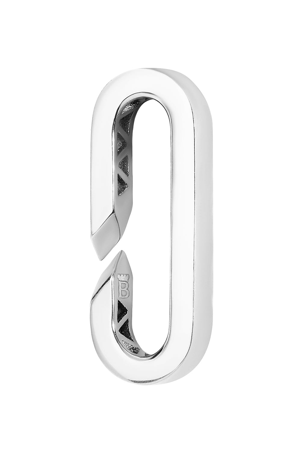 Open Link Paperclip Pendant - White Gold-WHITE GOLD-JEWELRYFINE JEWELPENDANT-BIZZOTTO