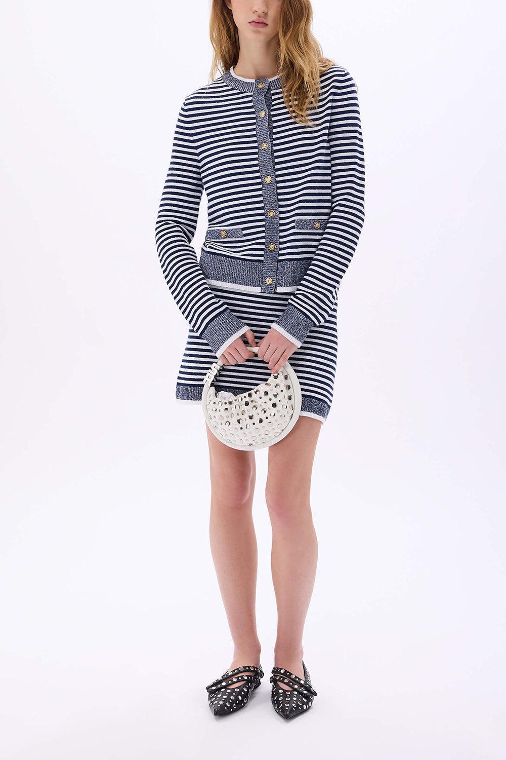 Striped Cardigan-RBLNCBLE-XS-CLOTHINGTOPCARDIGAN-SONIA RYKIEL