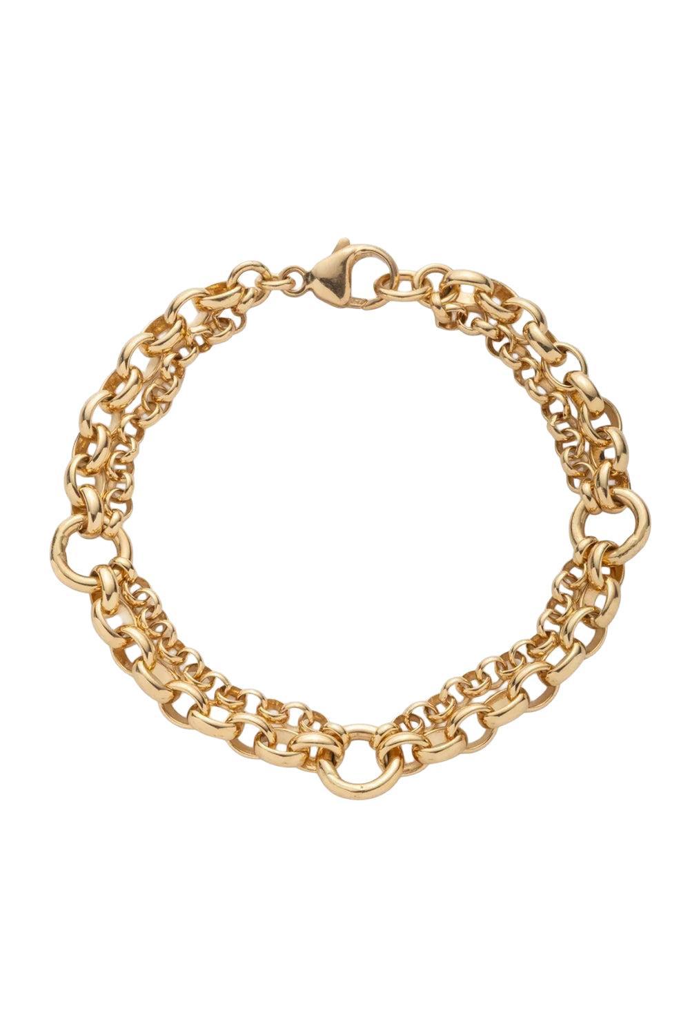 Heavy Mixed Belcher Chain Bracelet-YELLOW GOLD-JEWELRYFINE JEWELBRACELET O-FOUNDRAE