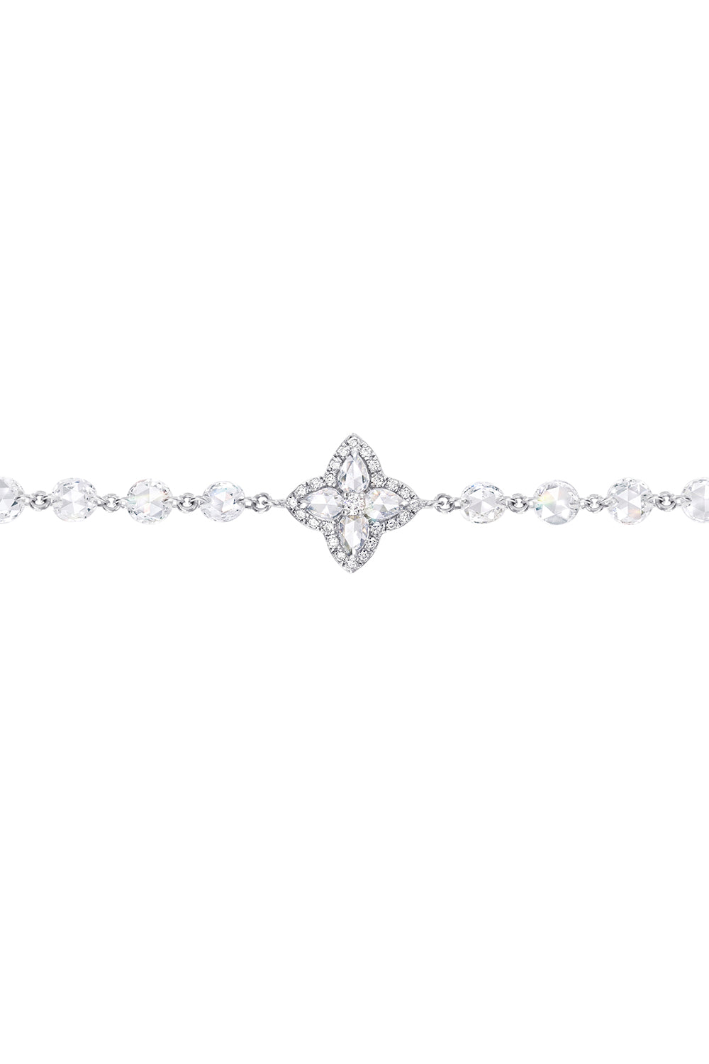 Diamond Blossom Stone Ethereal Necklace-WHITE GOLD-JEWELRYFINE JEWELNECKLACE O-64 FACETS