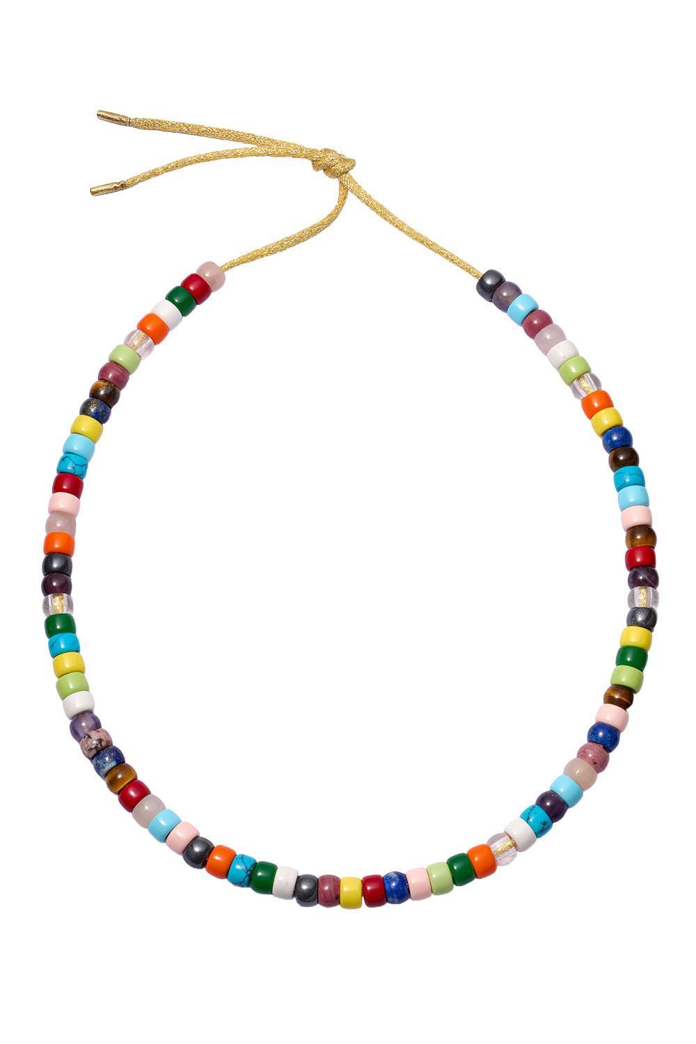 FORTE Beads Rainbow Necklace-GUNMETAL / ROSE GOLD-JEWELRYFINE JEWELNECKLACE O-CAROLINA BUCCI
