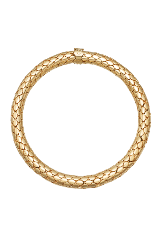 Shiny Thin Twister Luxe Bracelet-YELLOW GOLD-JEWELRYFINE JEWELBRACELET O-CAROLINA BUCCI