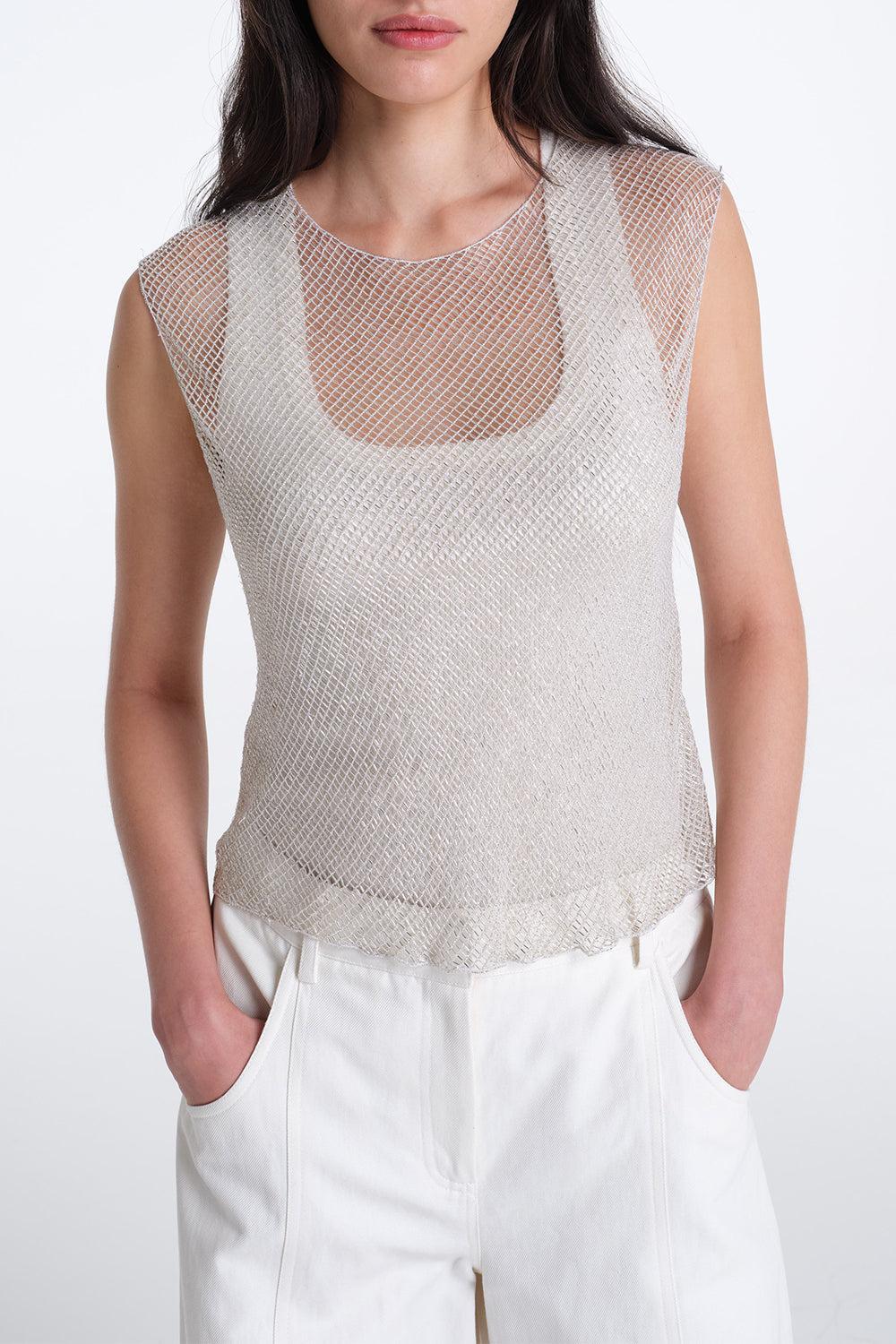 Chloe Tee-SILVER-M/L-CLOTHINGTOPT-SHIRT-TWP