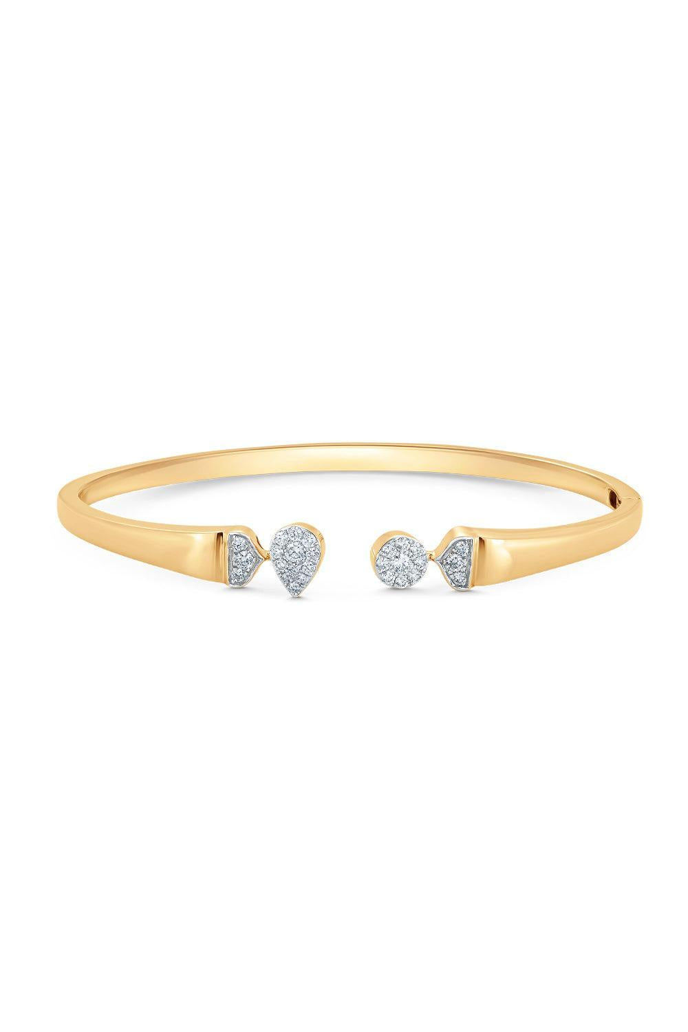 Unity Diamond Cuff Bracelet-YELLOW GOLD-M-JEWELRYFINE JEWELBRACELET O-SARA WEINSTOCK