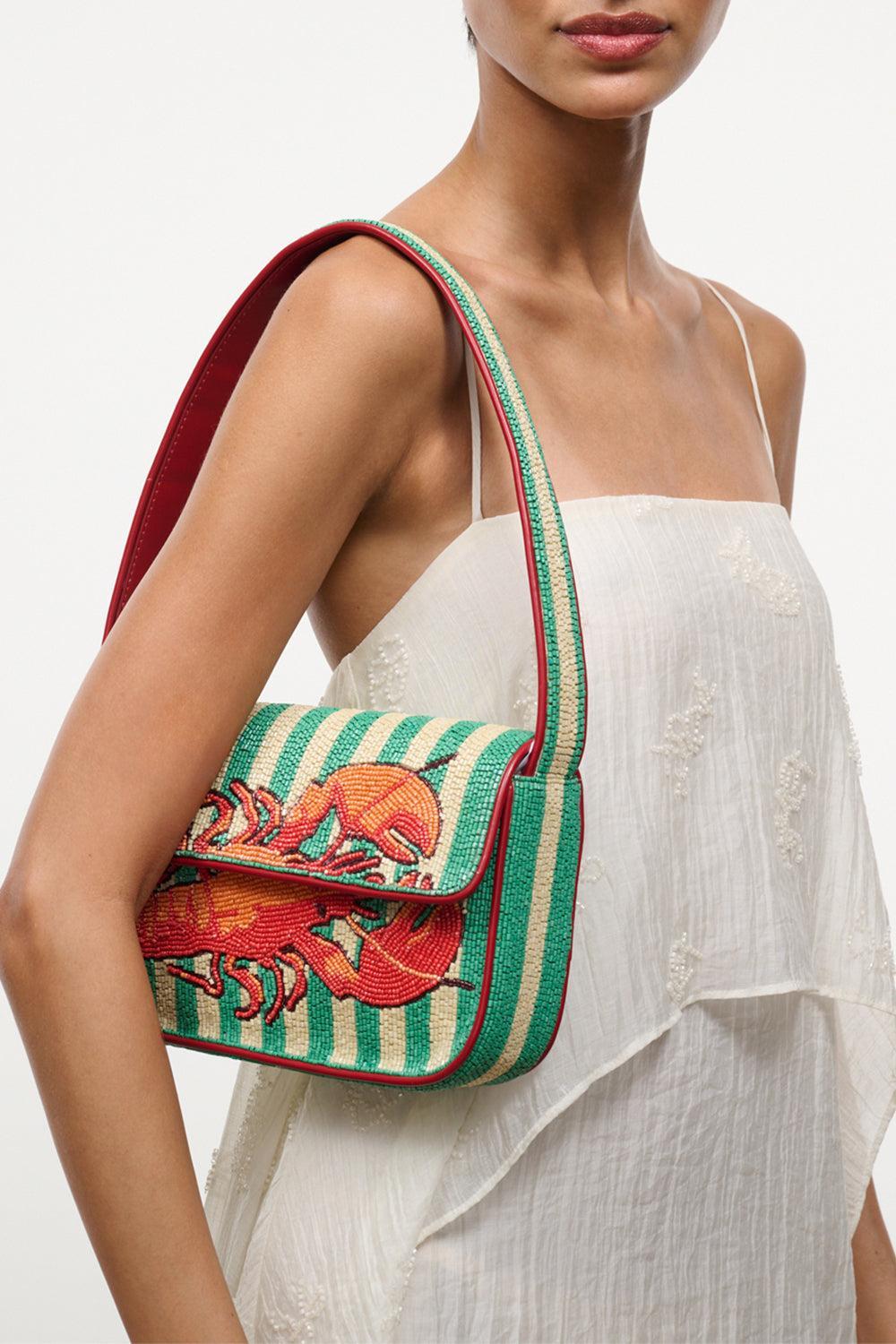 Tommy Beaded Bag - Summer Lobster-NOVELTY-HANDBAGTOP HANDLE-STAUD
