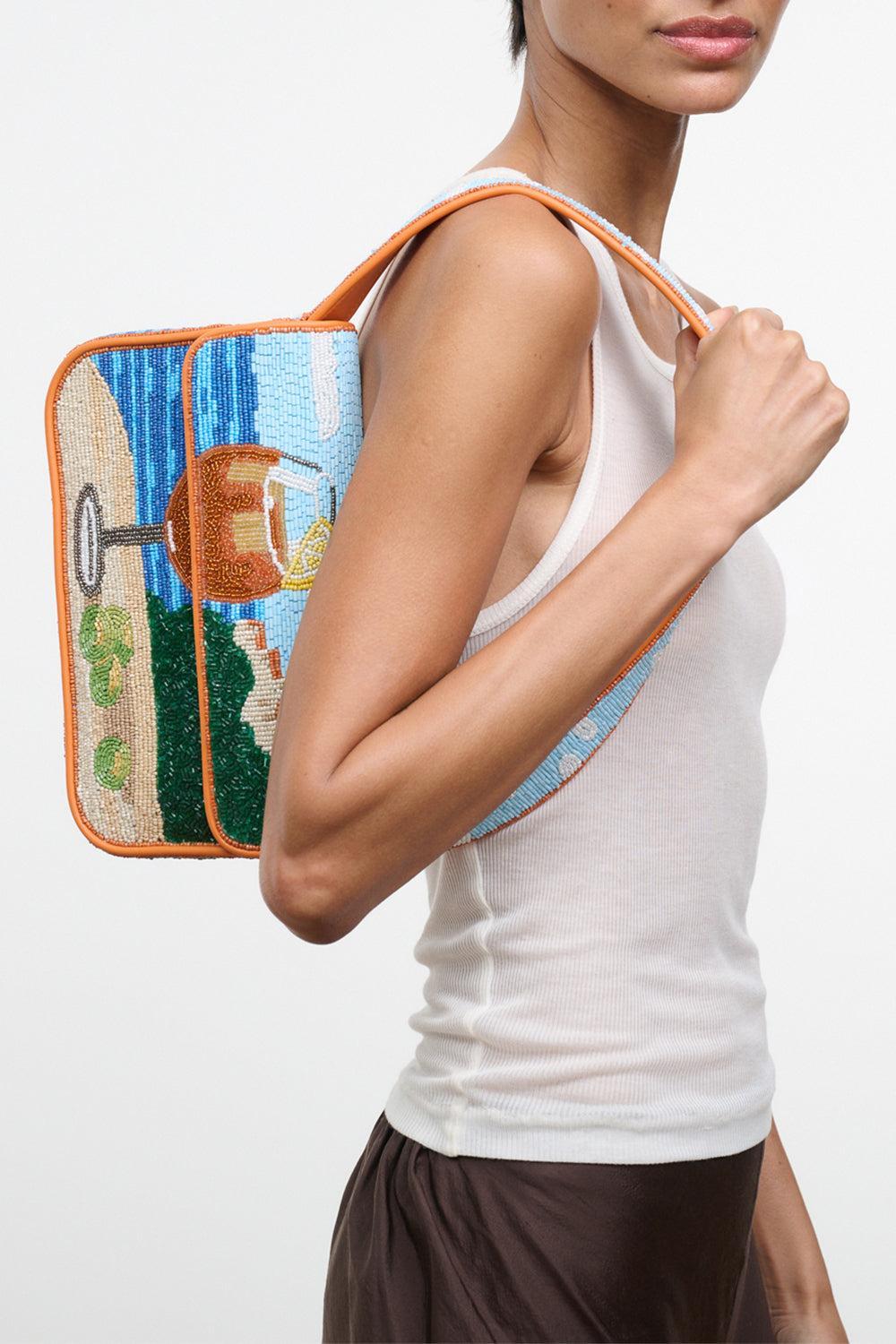 Tommy Beaded Bag - Sunset Spritz-NOVELTY-HANDBAGTOP HANDLE-STAUD