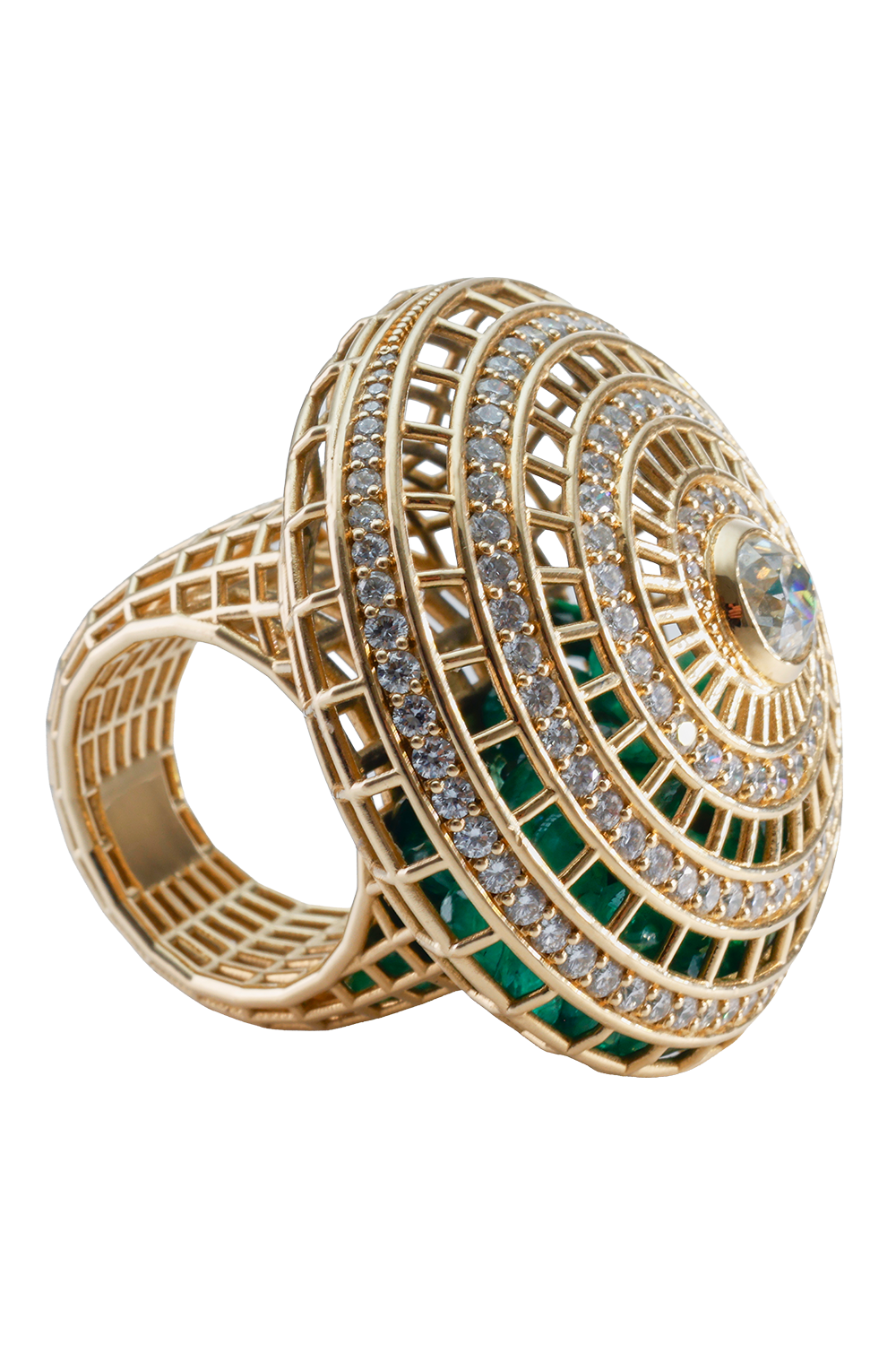 Diamond Mushroom Cagey Ring
