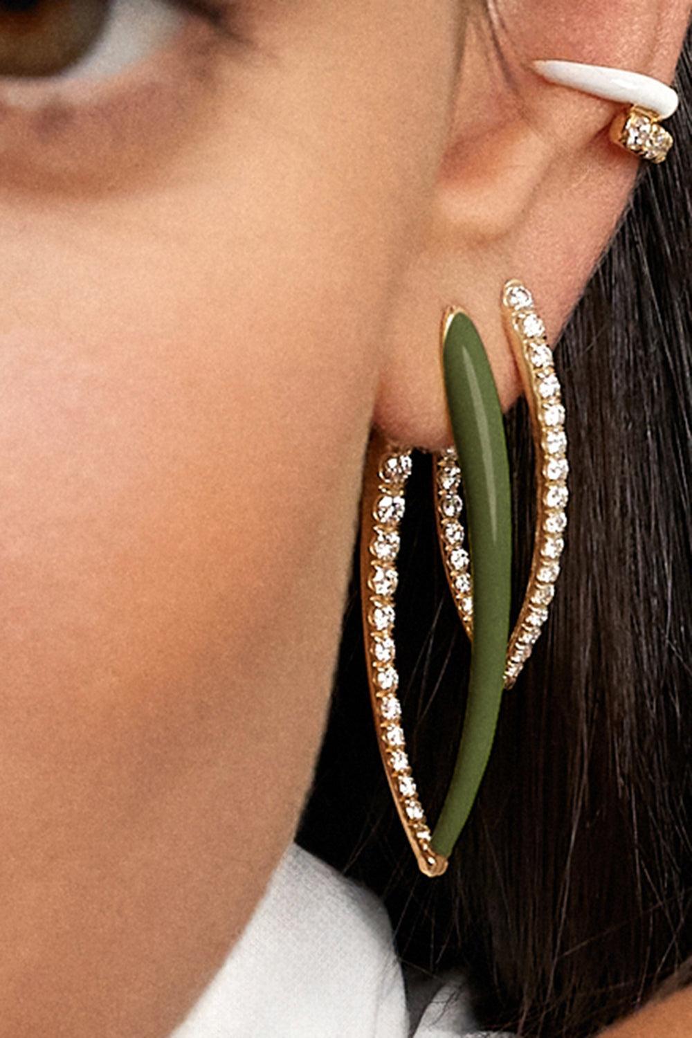 Large Neon Pink Cristina Diamond Earrings-ROSE GOLD-N PINK-JEWELRYFINE JEWELEARRING-MELISSA KAYE