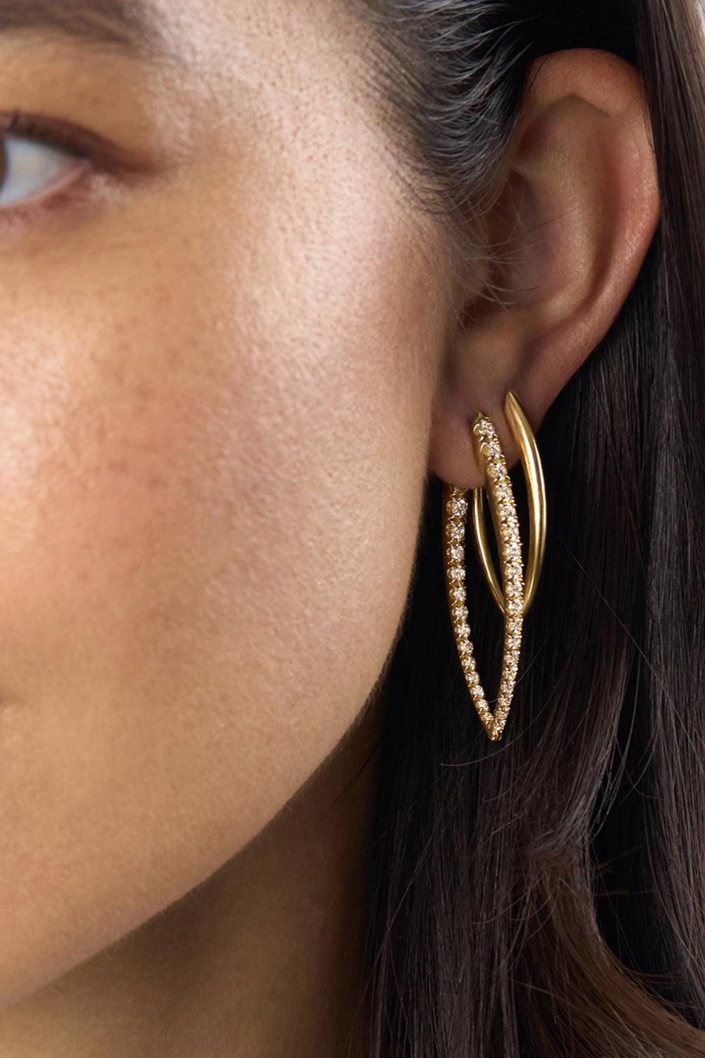 Large Cristina Diamond Earrings - Yellow Gold-YELLOW GOLD-L-JEWELRYFINE JEWELEARRING-MELISSA KAYE