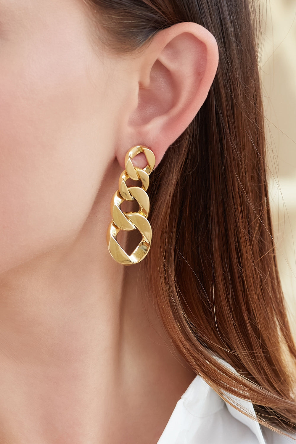 Curb Link Pendant Earrings