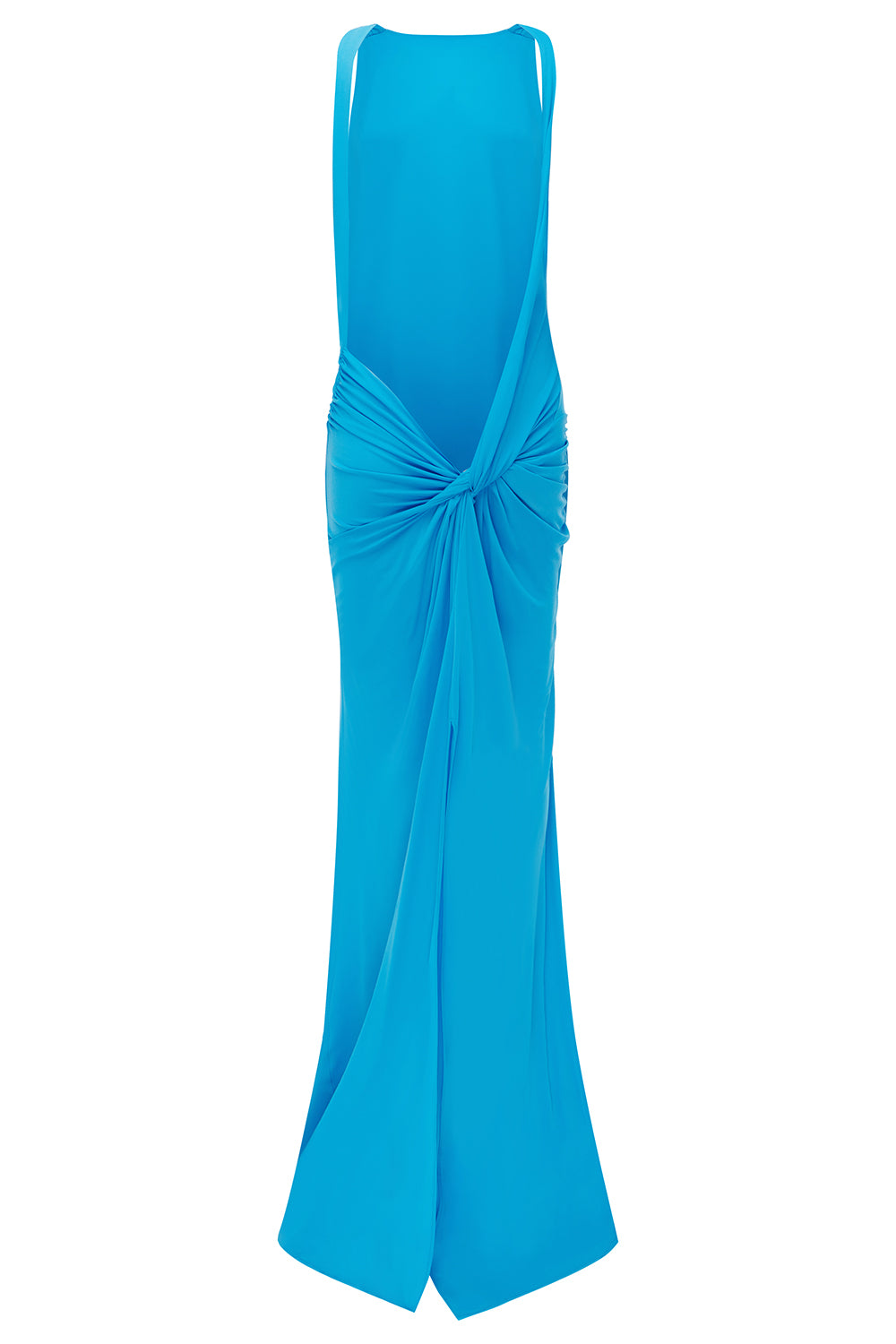 Open Back Jersey Drape Gown