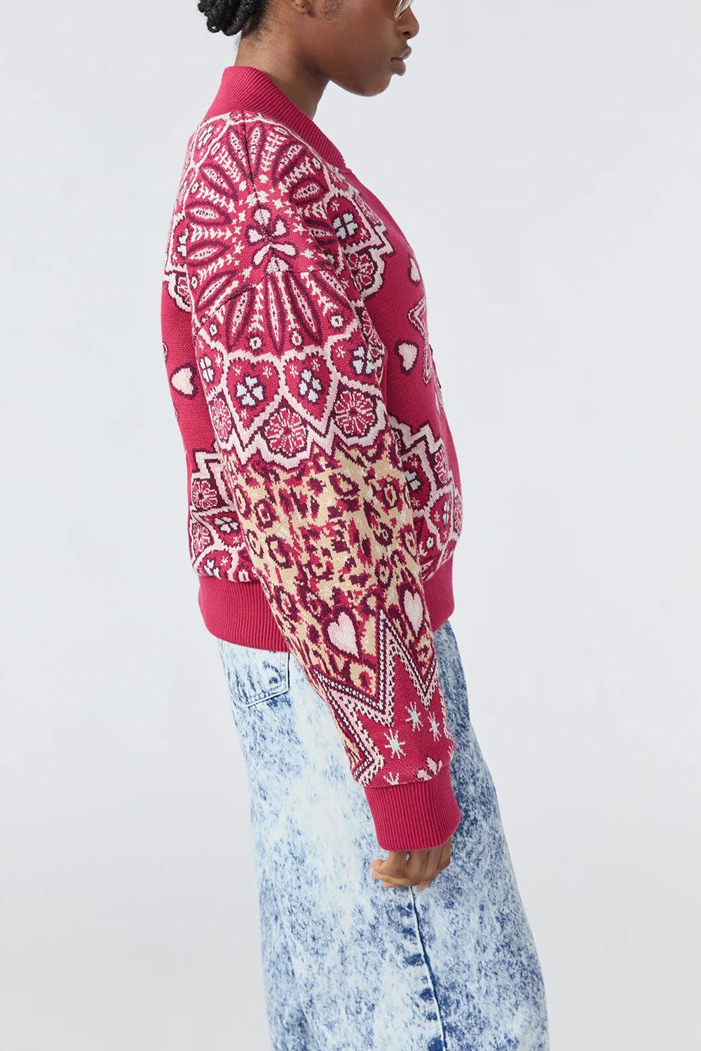 DALTON BOMBER JACKET - RED-RED-XS-CLOTHINGJACKETCASUAL-HAYLEY MENZIES