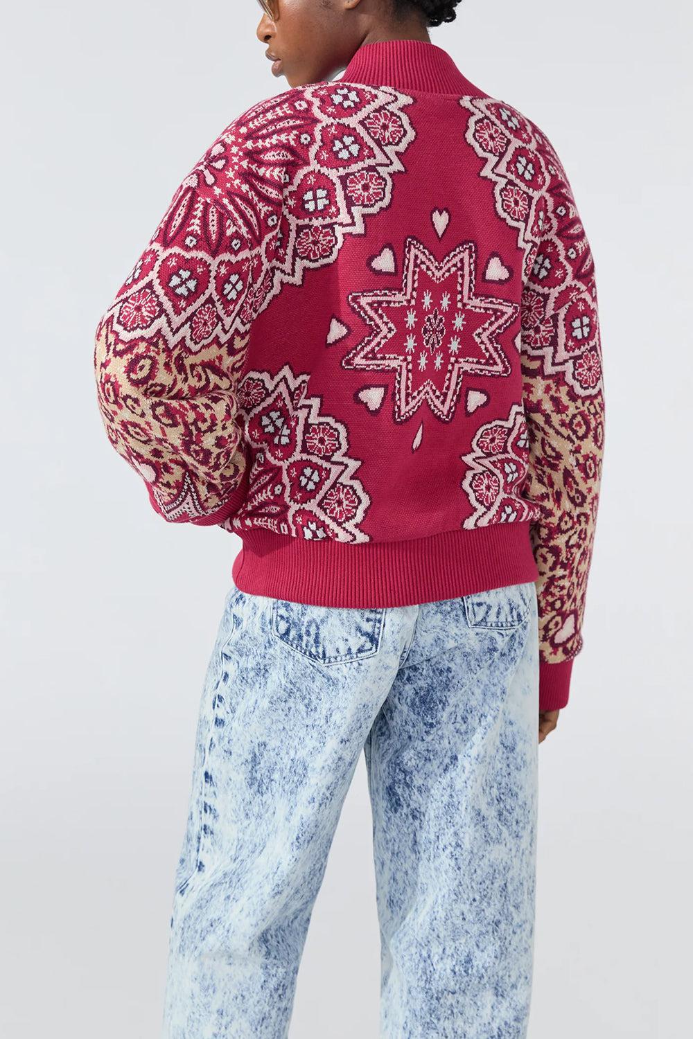 DALTON BOMBER JACKET - RED-RED-XS-CLOTHINGJACKETCASUAL-HAYLEY MENZIES