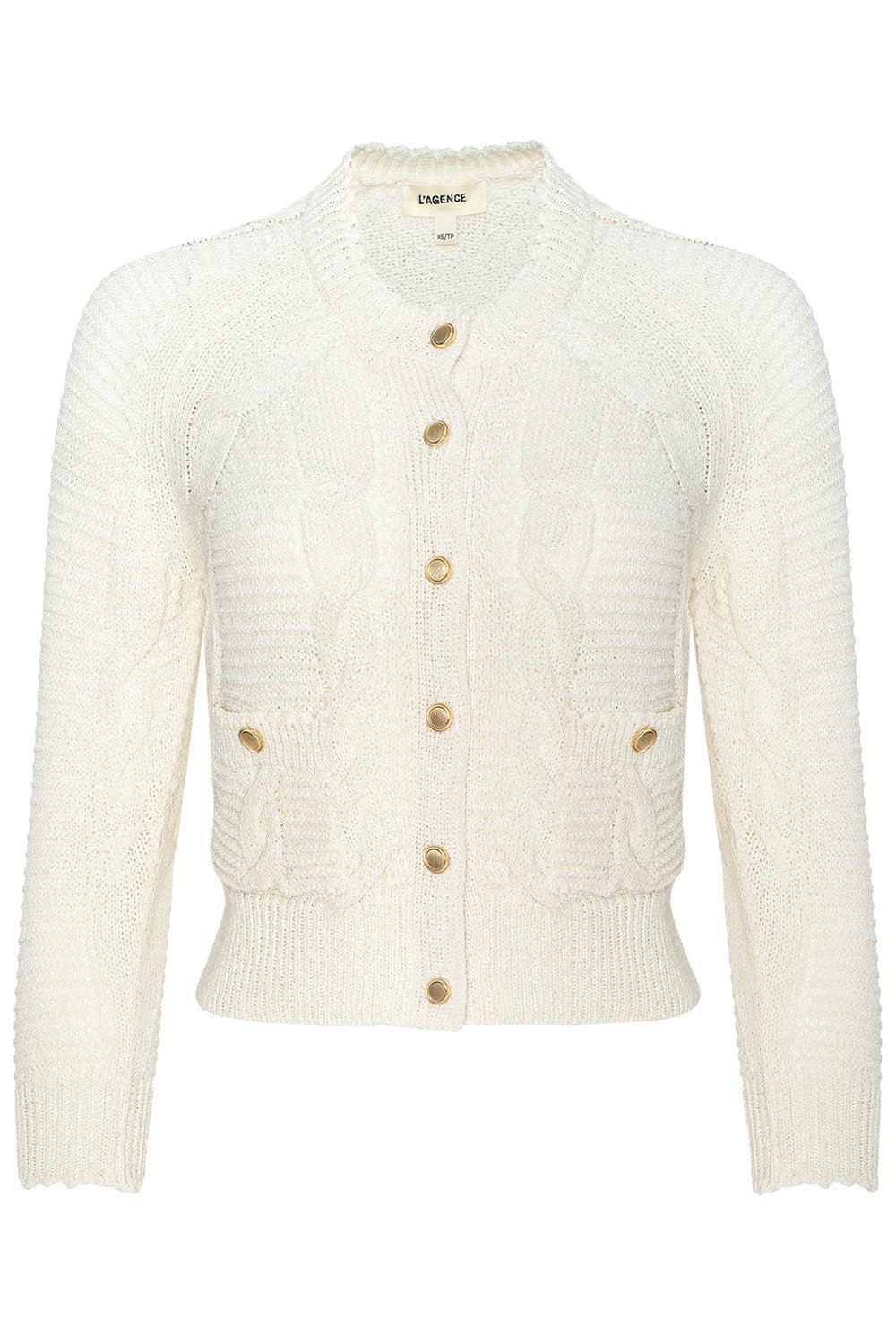 Darcy Cardigan-CREAM-XS-CLOTHINGTOPCARDIGAN-L'AGENCE