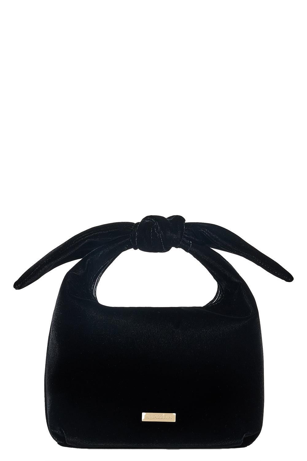 Bow Tie Hobo Mini Bag - Black Light Gold-BLKLTGD-HANDBAGTOP HANDLE-AQUAZZURA
