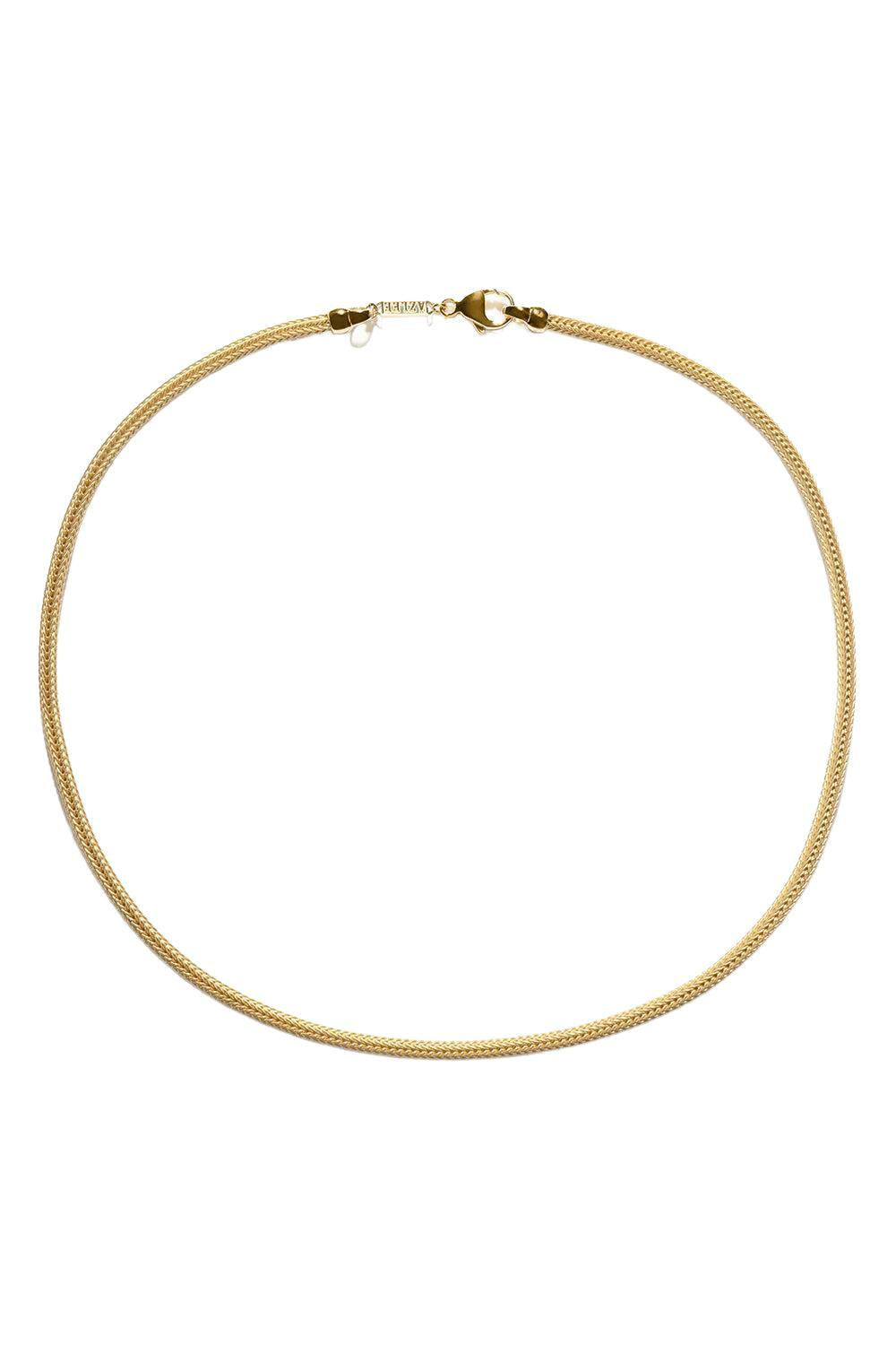 Divine Woven Chain Necklace-YELLOW GOLD-16-JEWELRYFINE JEWELNECKLACE O-AZLEE