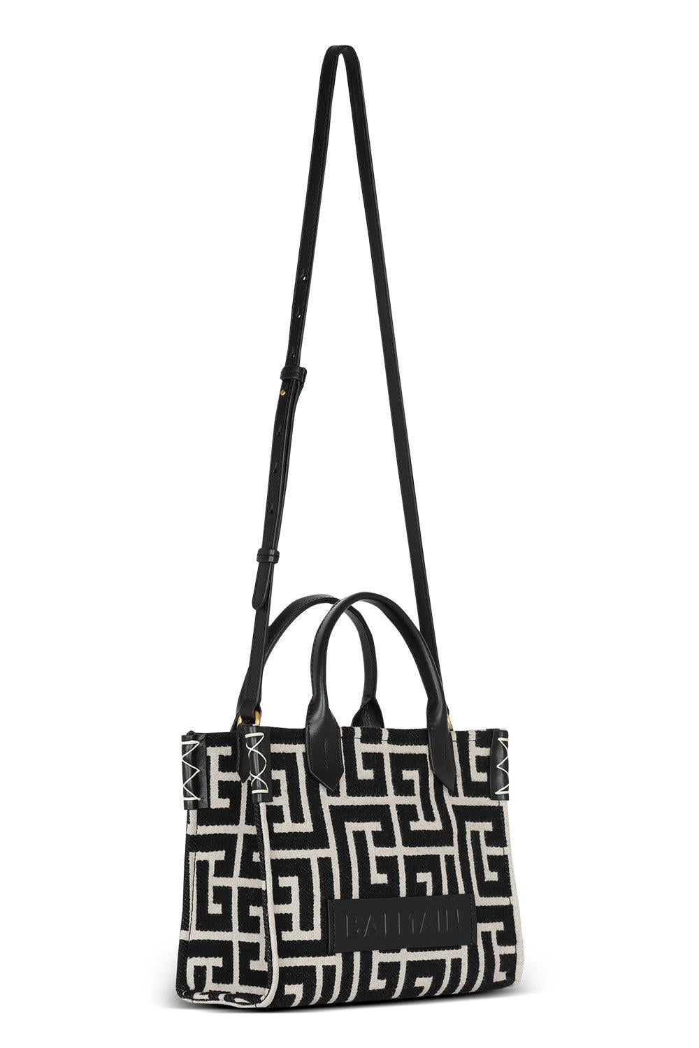 B-Army Small Tote Bag - Ivoire-IVORNOIR-HANDBAGSHOULDER-BALMAIN