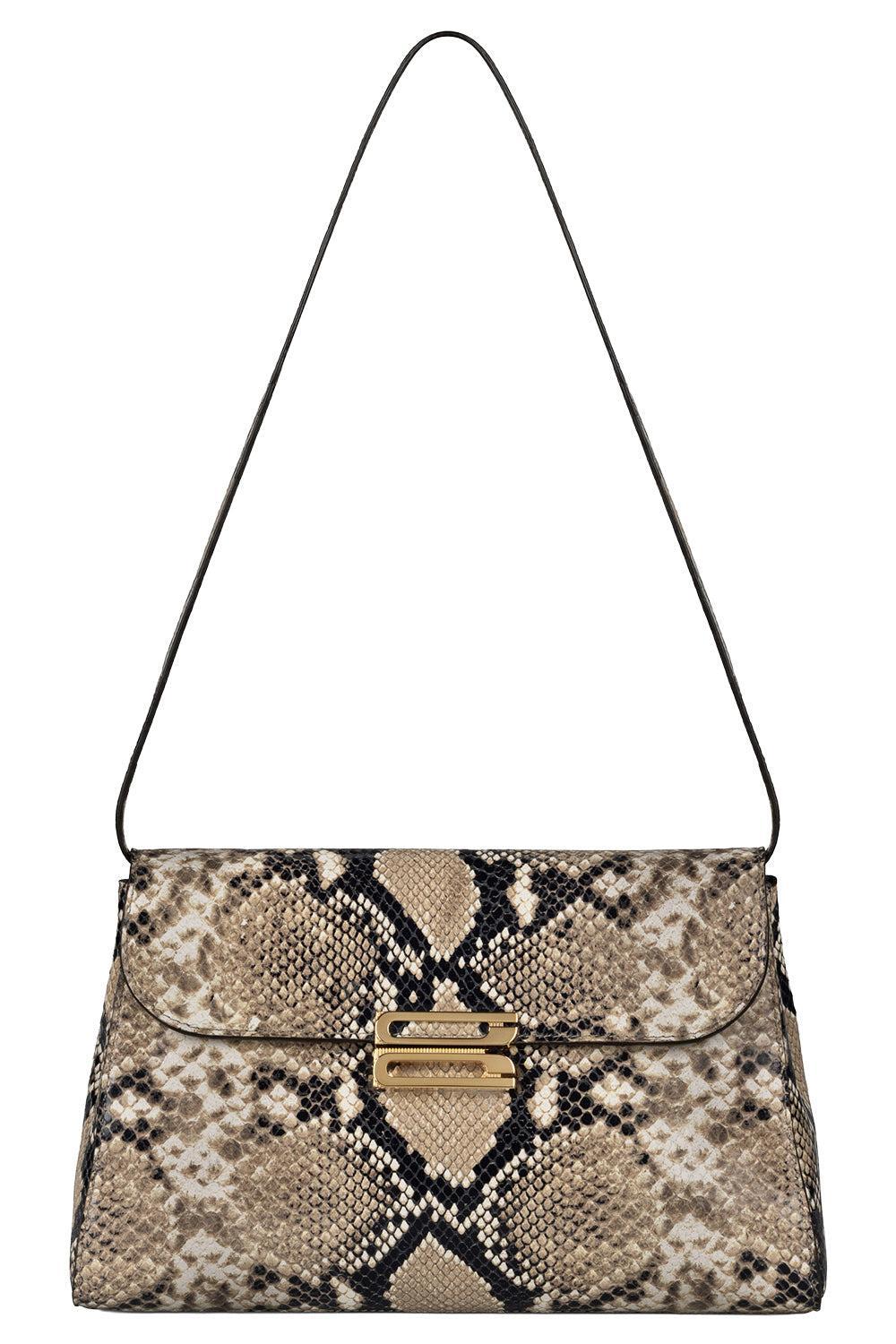Dorian Trapeze Bag - Natural Brown-ANIMAL-HANDBAGSHOULDER-VICTORIA BECKHAM