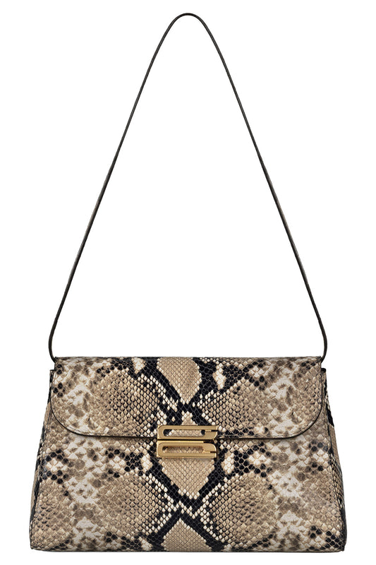 Dorian Trapeze Bag - Natural Brown-ANIMAL-HANDBAGSHOULDER-VICTORIA BECKHAM